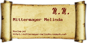Mittermayer Melinda névjegykártya