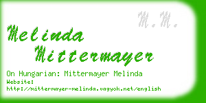 melinda mittermayer business card